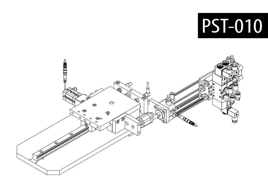 Image of BalTec's pneumatic sliding table PST 10 with initiator for all machine types from 151 to 281