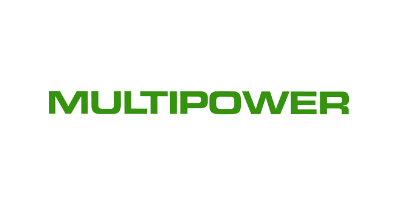 Logo Multipower dla siłowników firmy Farger & Joosten